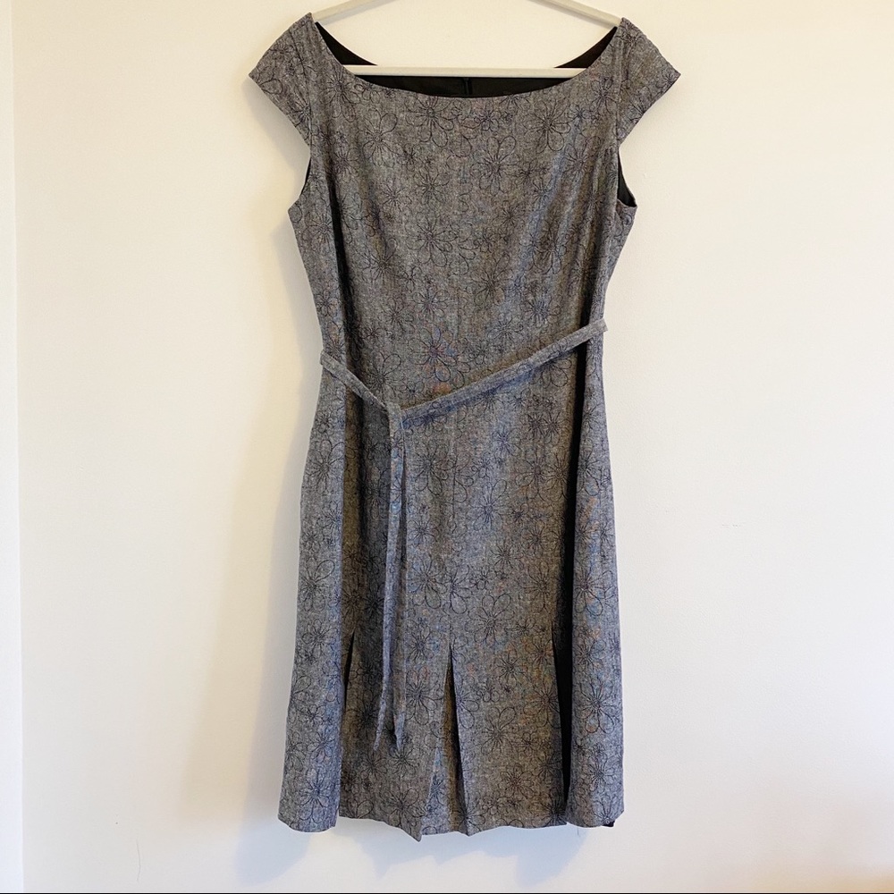 T.A.G. Linen Dress with Stitched Flowers